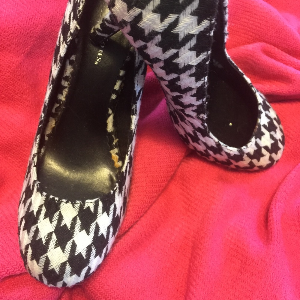 HERRINGBONE FABRIC High Heels ON SALE